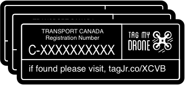 Transport Canada Drone Label | URL Black