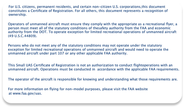 Commercial FAA Drone Pilot ID Card