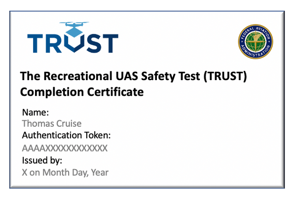 TRUST Completion Certificate